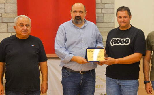 Τον Χρ. Τριαντόπουλο τίμησε ο Πολιτιστικός και Περιβαλλοντικός Σύλλογος Αερινού για την προσφορά του στο χωριό